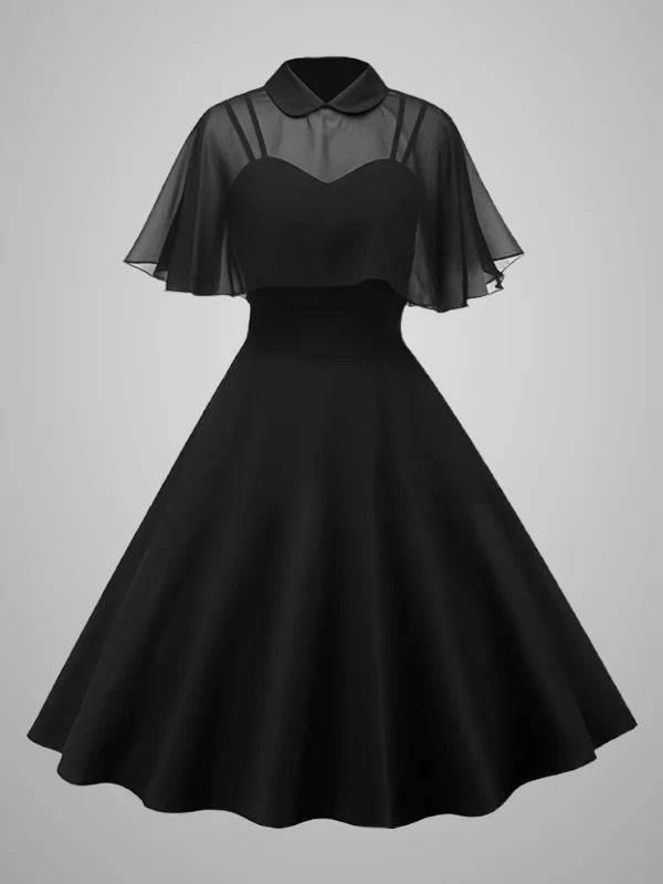 Vestido negro midi